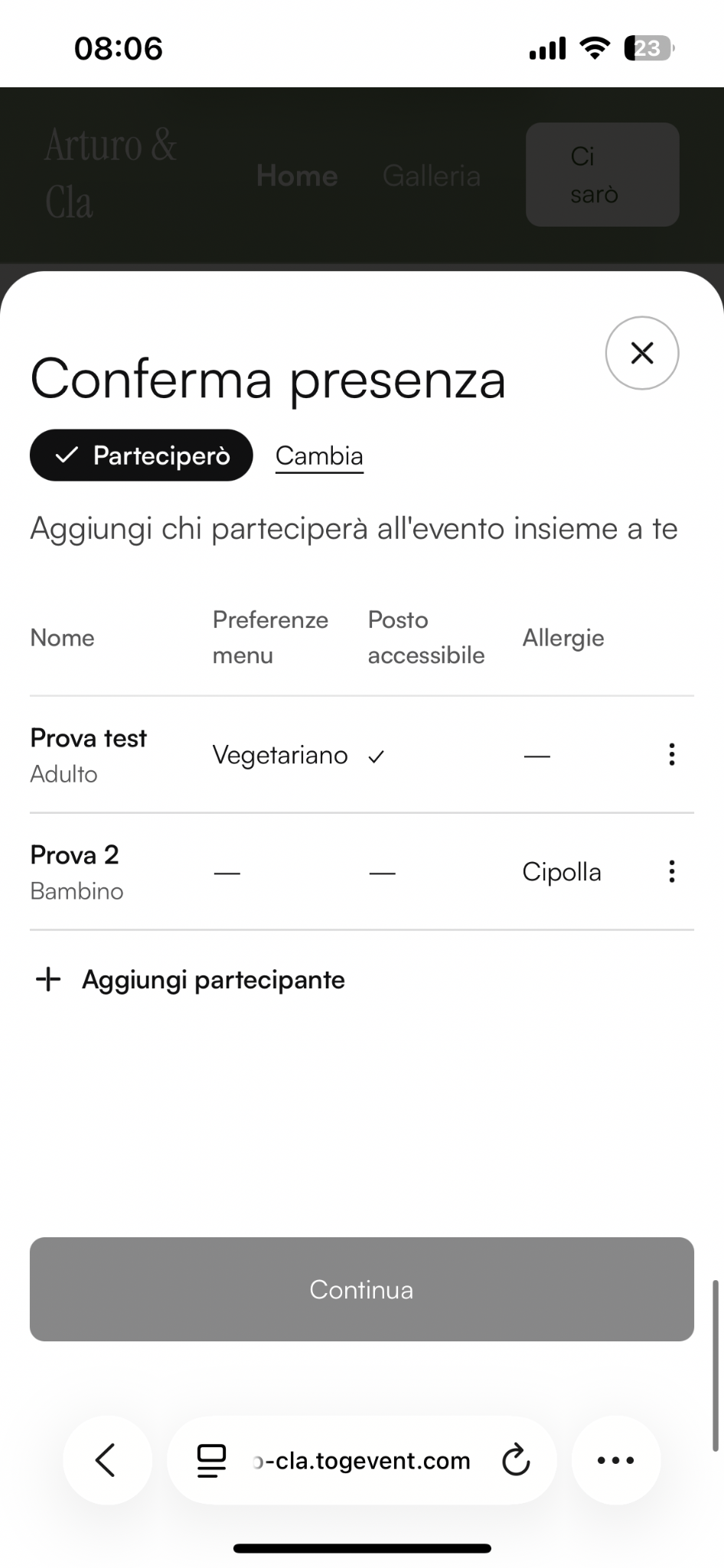 Prova testodo